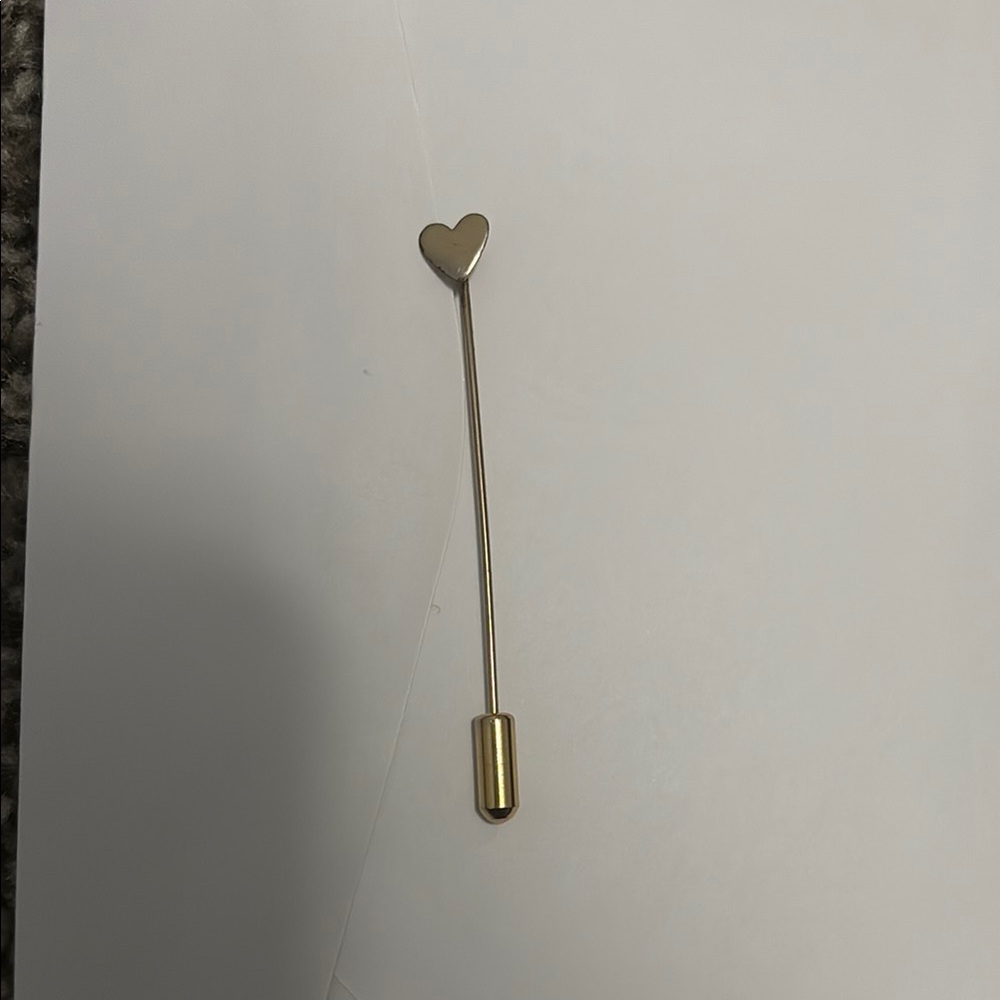 Gold Heart Stick Pin